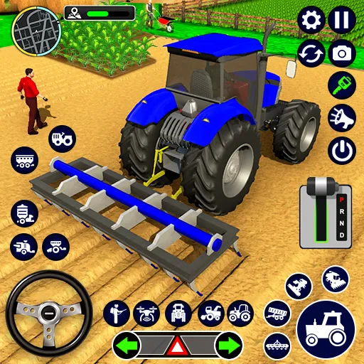 Real Tractor Driving Simulator (Реальный симулятор вождения трактора) [МОД: Меню, Бесконечные монеты и Открытые уровни] Screenshot 1