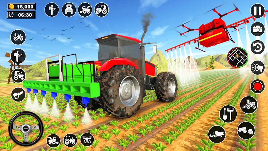 Real Tractor Driving Simulator (Реальный симулятор вождения трактора) [МОД: Меню, Бесконечные монеты и Открытые уровни] Screenshot 4