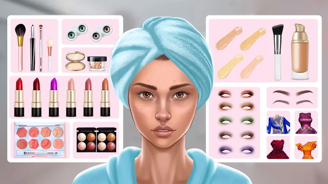 DIY Makeup: Beauty Makeup Game [МОД: Меню, Бесконечные монеты и Открытые уровни] Screenshot 4