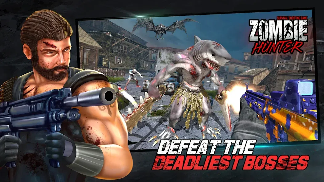 Zombie Hunter - Shooting Game (Зомби Хантер) [МОД: Деньги, Монеты и Меню MOD] Screenshot 2