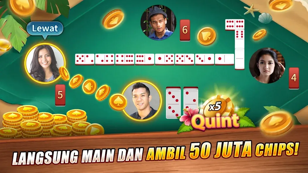 LUXY Domino Gaple QiuQiu Poker (Лукси Домино Гапл Киукиу Покер) [МОД: Все открыто, Дополнительные деньги и Меню MOD] Screenshot 1