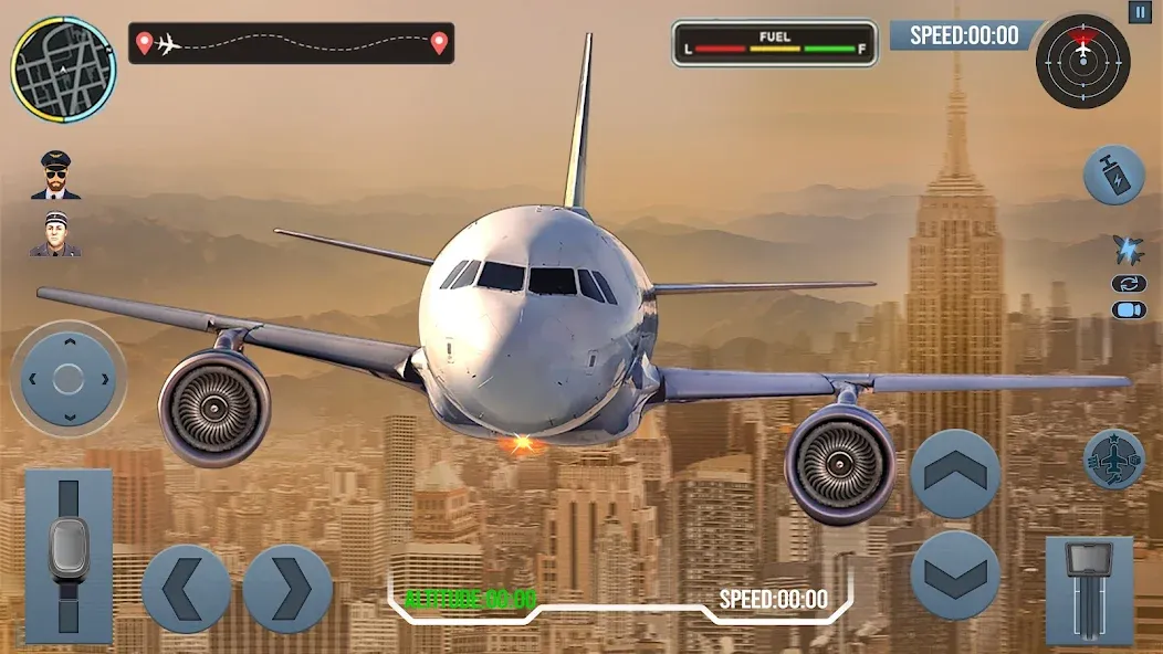 Airplane Simulator Plane Games [МОД: Бесконечные деньги, Монеты и Мега MOD] Screenshot 1