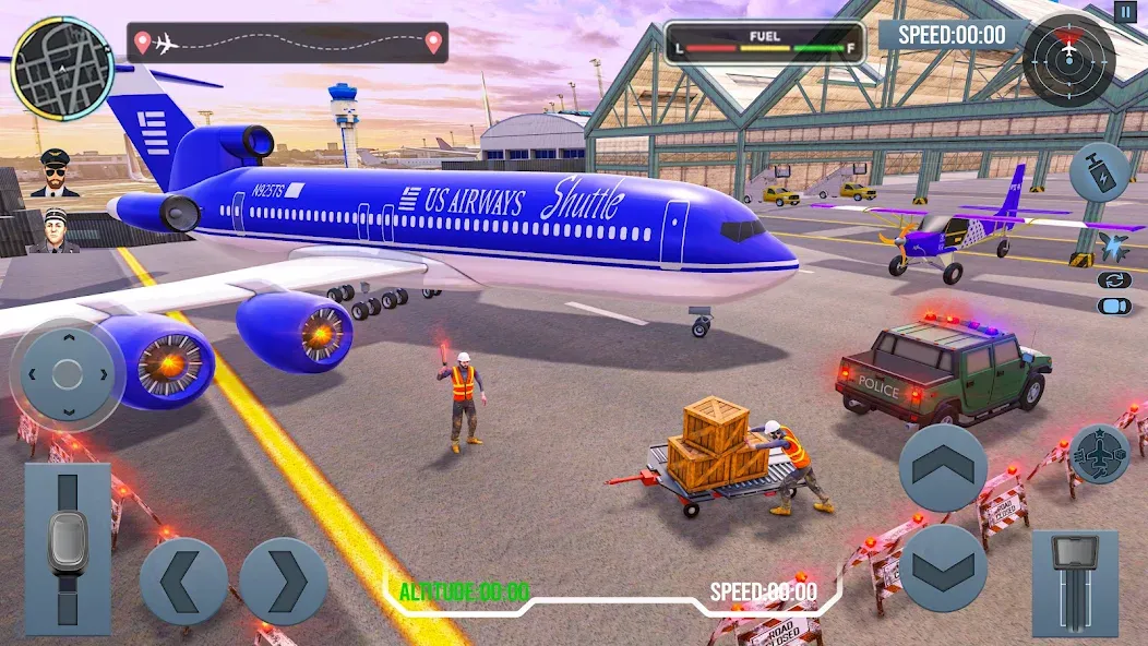 Airplane Simulator Plane Games [МОД: Бесконечные деньги, Монеты и Мега MOD] Screenshot 2