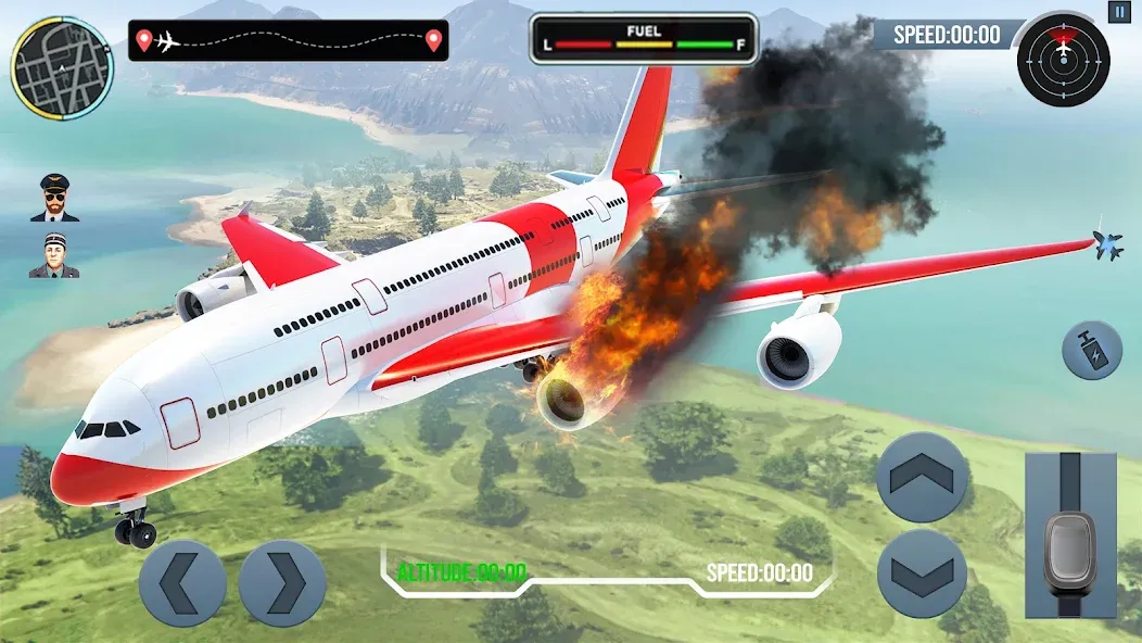 Airplane Simulator Plane Games [МОД: Бесконечные деньги, Монеты и Мега MOD] Screenshot 4