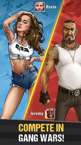 The Gang: Street Mafia Wars (Зэ Гэнг) [МОД: Все открыто, Дополнительные деньги и Меню MOD] Screenshot 1