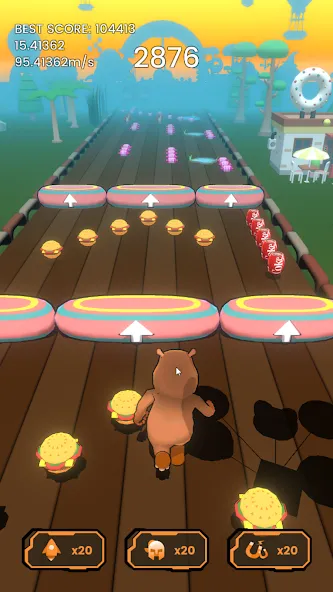 Hippo Dash (Хиппо Дэш) [МОД: Меню, Бесконечные монеты и Открытые уровни] Screenshot 1