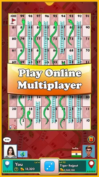 Snakes and Ladders King (Снейкс энд Ладдерс Кинг) [МОД: Меню, Бесконечные монеты и Открытые уровни] Screenshot 1
