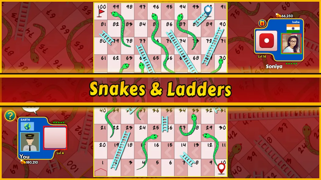 Snakes and Ladders King (Снейкс энд Ладдерс Кинг) [МОД: Меню, Бесконечные монеты и Открытые уровни] Screenshot 3
