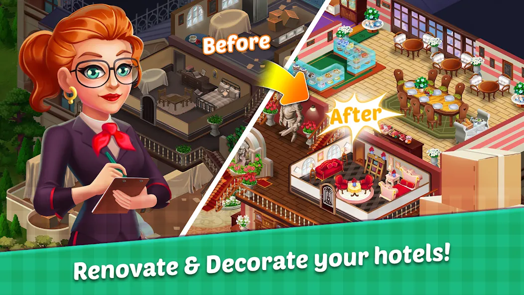 Hotel Madness Grand Hotel (Хотел Маднес Гранд Отель) [МОД: Деньги, Монеты и Меню MOD] Screenshot 5