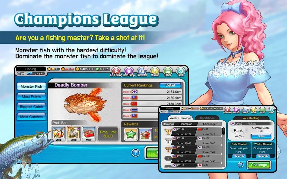 Fishing Superstars (Фишинг Суперзвезды) [МОД: Бесконечные деньги, Монеты и Мега MOD] Screenshot 4