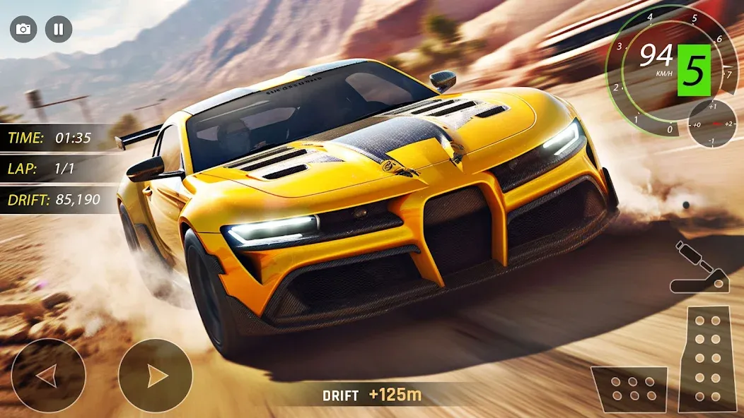 Highway Drifting Racing Games [МОД: Все открыто, Дополнительные деньги и Меню MOD] Screenshot 3