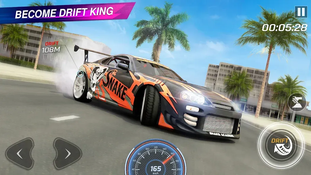 Extreme Car Driving: Car Drift [МОД: Меню, Бесконечные монеты и Открытые уровни] Screenshot 1