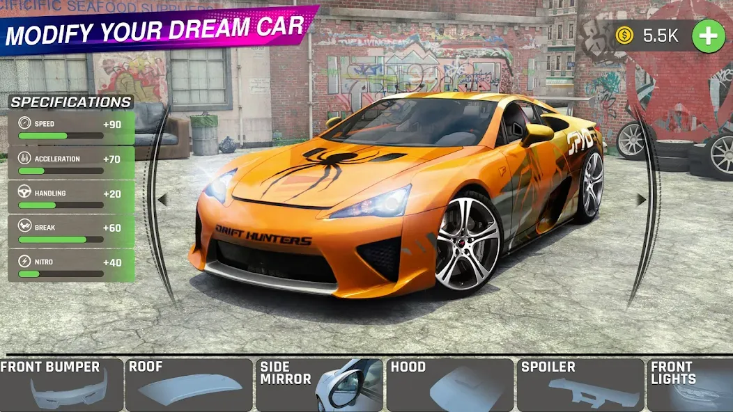 Extreme Car Driving: Car Drift [МОД: Меню, Бесконечные монеты и Открытые уровни] Screenshot 2