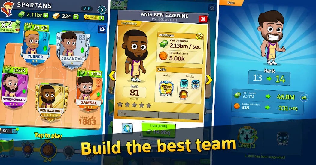 Idle Five Basketball tycoon (Айдл Файв Баскетбольный тайкун) [МОД: Деньги, Монеты и Меню MOD] Screenshot 2