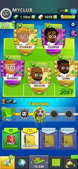Idle Soccer Story - Tycoon RPG (Айдл Соккер Стори) [МОД: Много денег, Монет и Все открыто] Screenshot 2