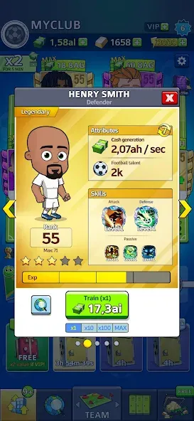 Idle Soccer Story - Tycoon RPG (Айдл Соккер Стори) [МОД: Много денег, Монет и Все открыто] Screenshot 4