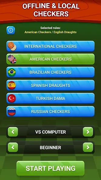 Checkers - Online & Offline [МОД: Бесконечные деньги, Монеты и Мега MOD] Screenshot 4