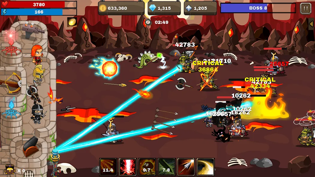 Final Castle Defence:Idle RPG (Финальная Защита Замка) [МОД: Много монет, Открытые уровни и Мега MOD] Screenshot 3