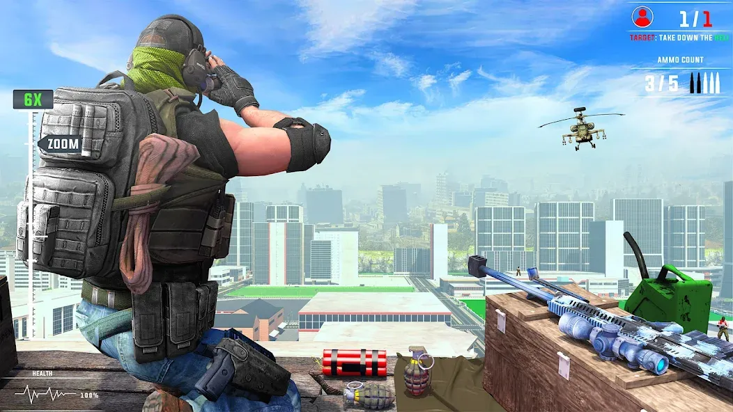 Banduk Game - Sniper Gun Games (Снайперская Война 3D) [МОД: Бесконечные деньги, Монеты и Мега MOD] Screenshot 4