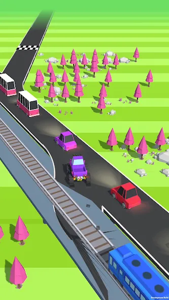 Traffic Run!: Driving Game [МОД: Много монет, Открытые уровни и Мега MOD] Screenshot 2