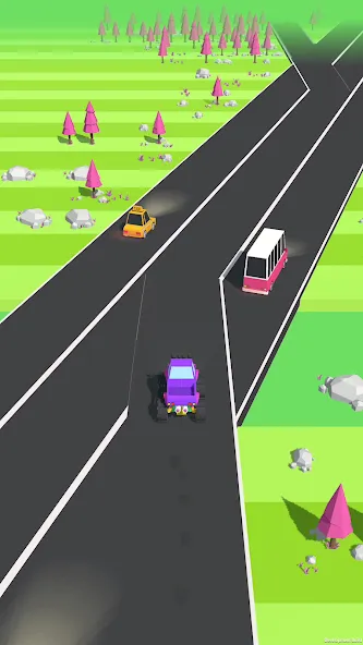 Traffic Run!: Driving Game [МОД: Много монет, Открытые уровни и Мега MOD] Screenshot 3
