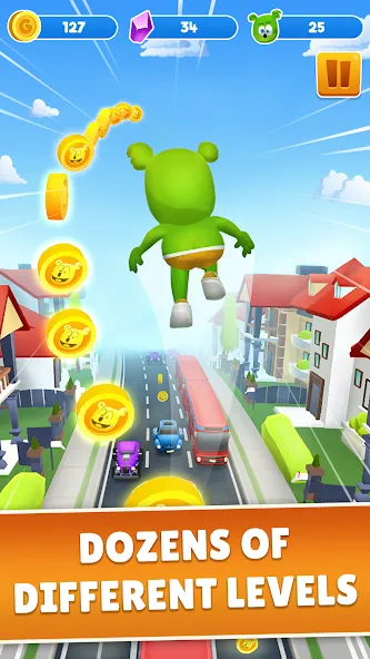 Gummy Bear Run: Running Games (Гамми Бер Ран) [МОД: Деньги, Монеты и Меню MOD] Screenshot 1