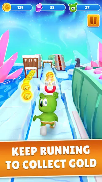 Gummy Bear Run: Running Games (Гамми Бер Ран) [МОД: Деньги, Монеты и Меню MOD] Screenshot 2