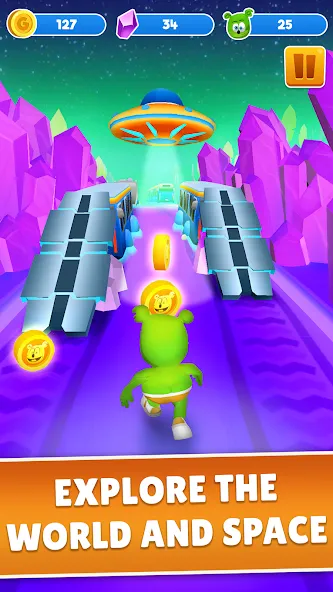 Gummy Bear Run: Running Games (Гамми Бер Ран) [МОД: Деньги, Монеты и Меню MOD] Screenshot 3