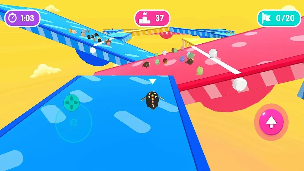 Fall.io - Race of Dino [МОД: Бесконечные деньги, Монеты и Мега MOD] Screenshot 2