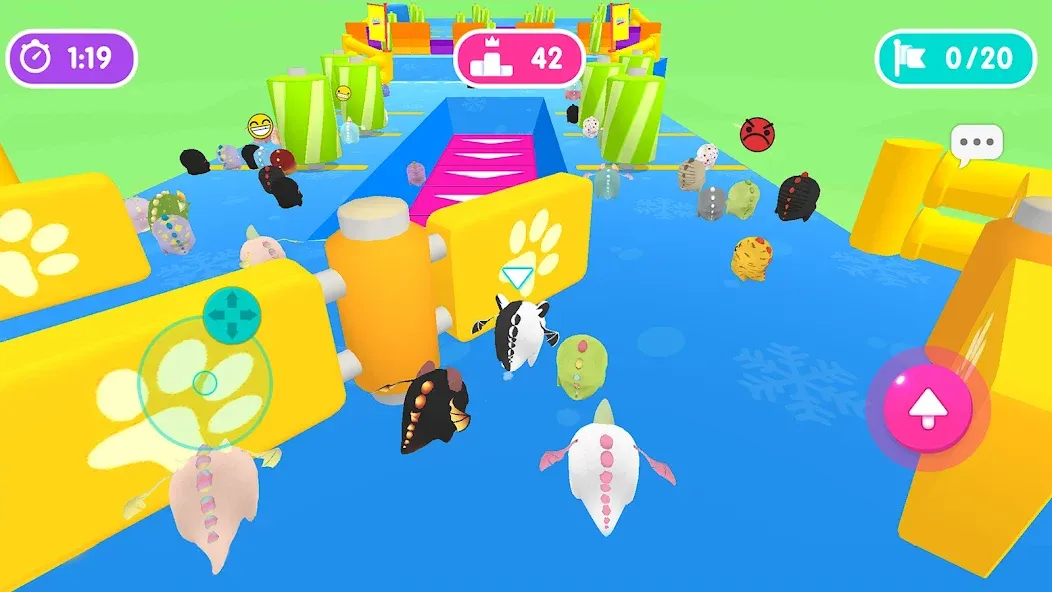 Fall.io - Race of Dino [МОД: Бесконечные деньги, Монеты и Мега MOD] Screenshot 5