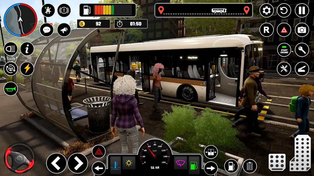 Bus Simulator : 3D Bus Games (Бас Драйвинг Симулятор ПВП Игра) [МОД: Деньги, Монеты и Меню MOD] Screenshot 3