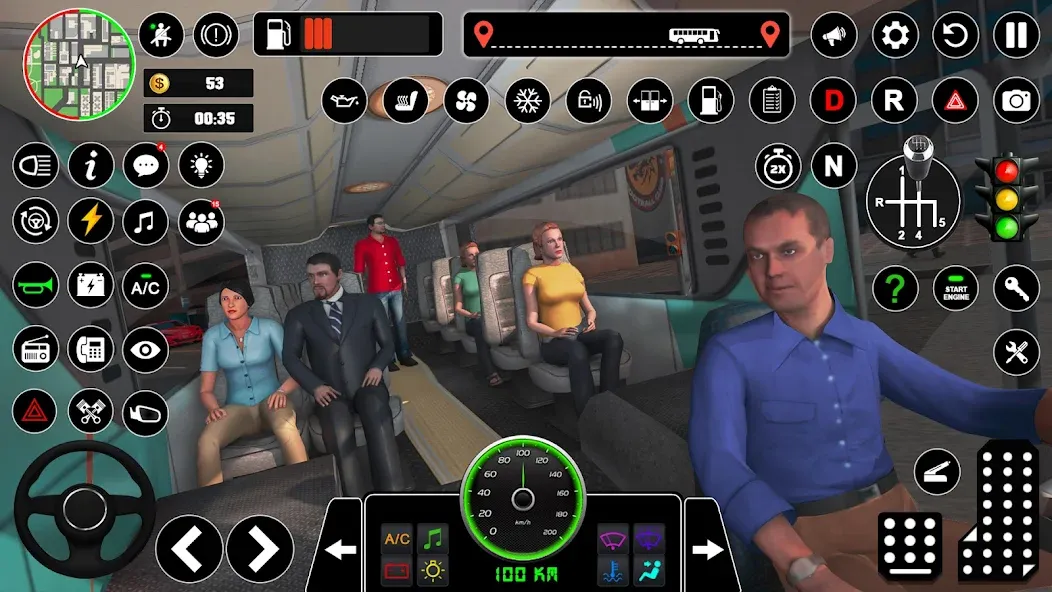 Bus Simulator : 3D Bus Games (Бас Драйвинг Симулятор ПВП Игра) [МОД: Деньги, Монеты и Меню MOD] Screenshot 4
