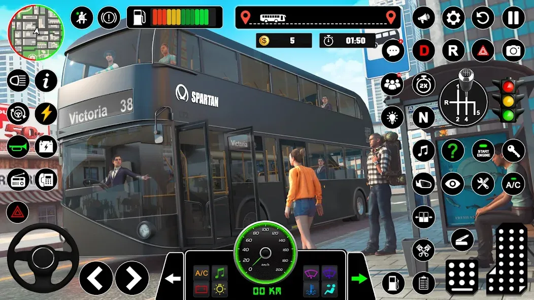 Bus Simulator : 3D Bus Games (Бас Драйвинг Симулятор ПВП Игра) [МОД: Деньги, Монеты и Меню MOD] Screenshot 5