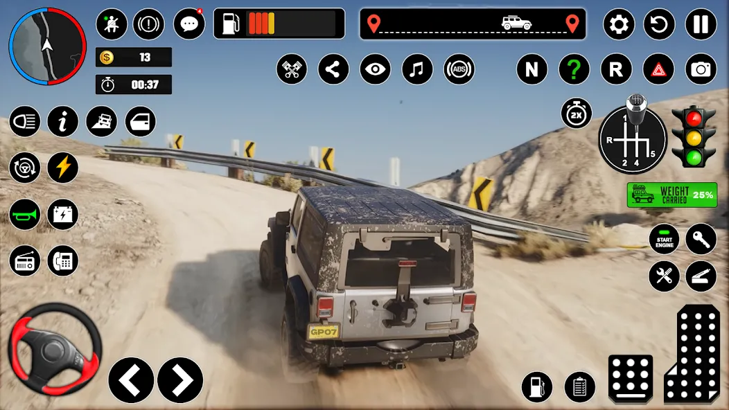 Offroad Jeep Driving & Parking [МОД: Много денег, Монет и Все открыто] Screenshot 2