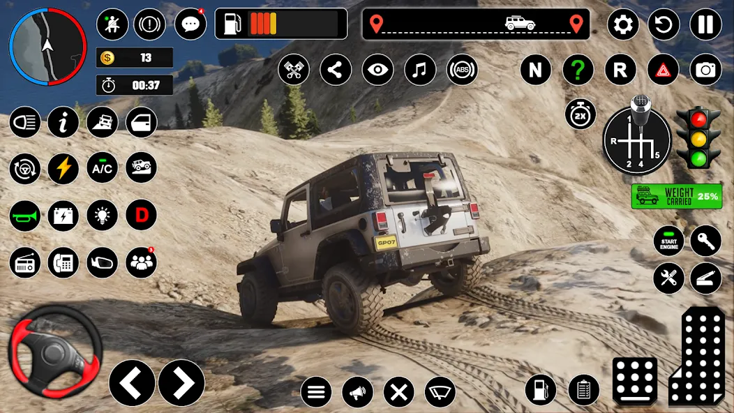 Offroad Jeep Driving & Parking [МОД: Много денег, Монет и Все открыто] Screenshot 4