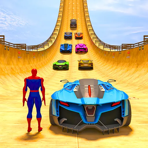 Superhero Car: Mega Ramp Games (Рамп Кар Гейм) [МОД: Много монет, Открытые уровни и Мега MOD] Screenshot 2