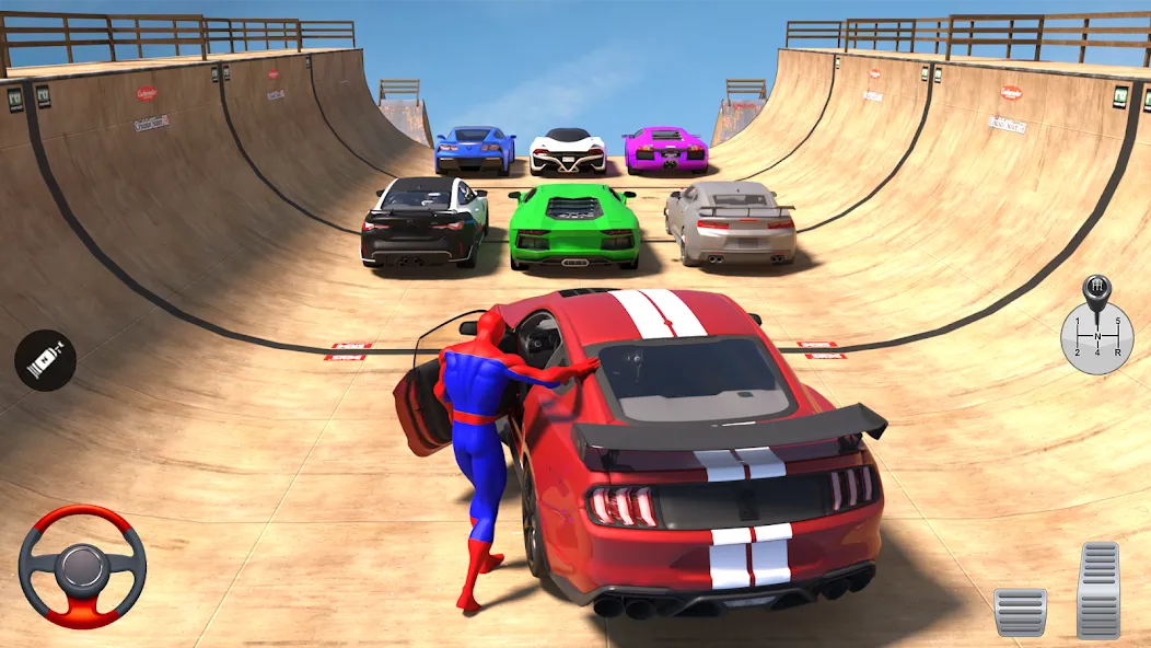 Superhero Car: Mega Ramp Games (Рамп Кар Гейм) [МОД: Много монет, Открытые уровни и Мега MOD] Screenshot 3