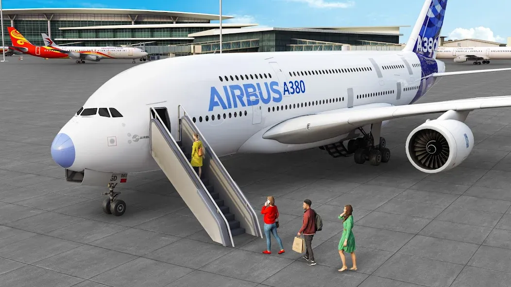 Airplane Flight Simulator 2023 [МОД: Меню, Бесконечные монеты и Открытые уровни] Screenshot 1