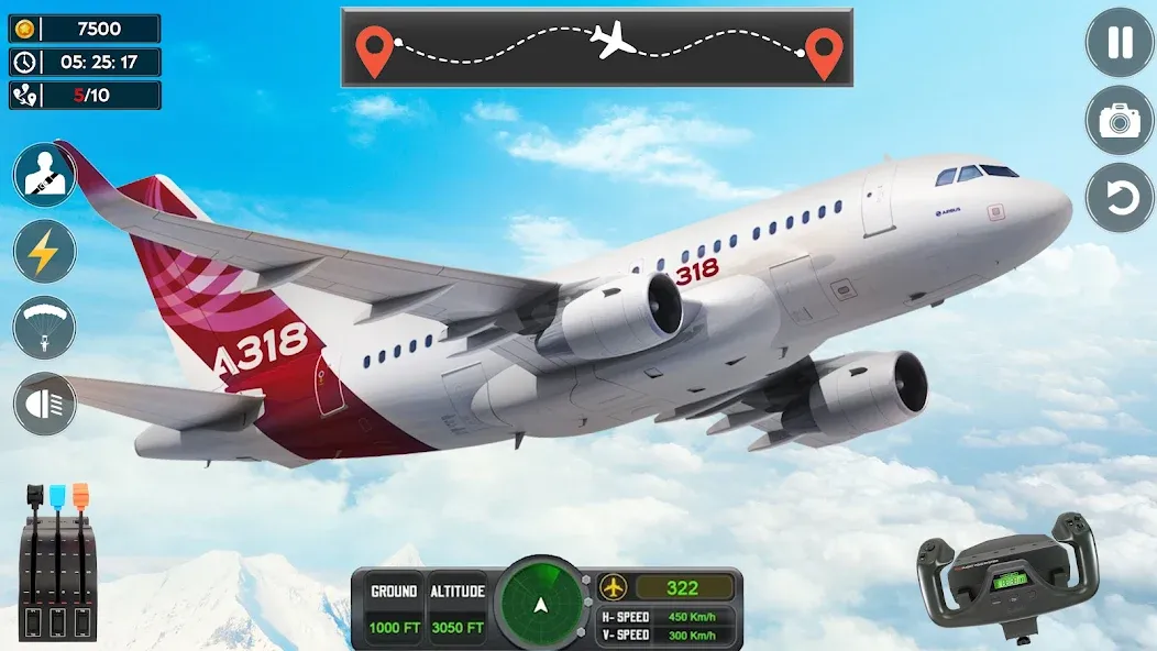 Airplane Flight Simulator 2023 [МОД: Меню, Бесконечные монеты и Открытые уровни] Screenshot 4