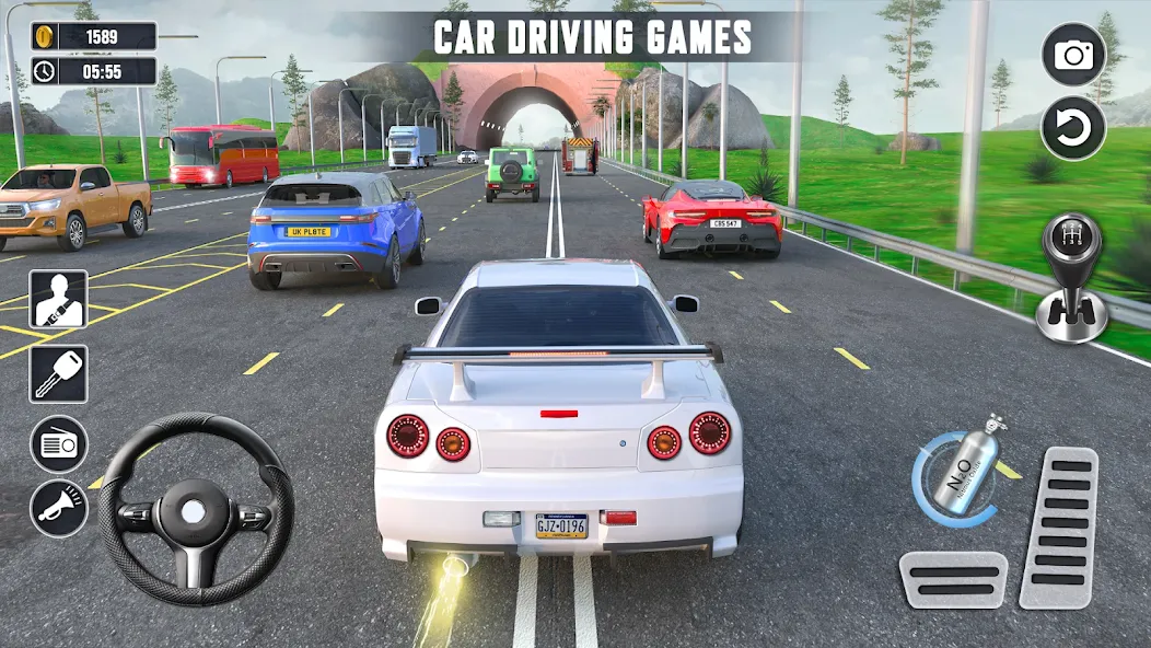 Real Highway Car Racing Games [МОД: Деньги, Монеты и Меню MOD] Screenshot 1