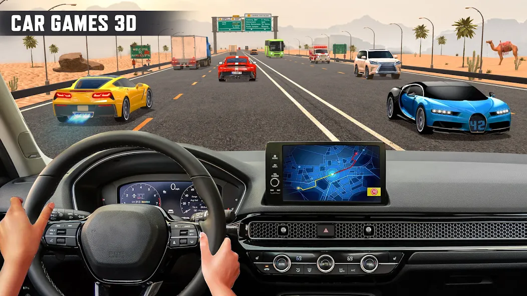 Real Highway Car Racing Games [МОД: Деньги, Монеты и Меню MOD] Screenshot 4