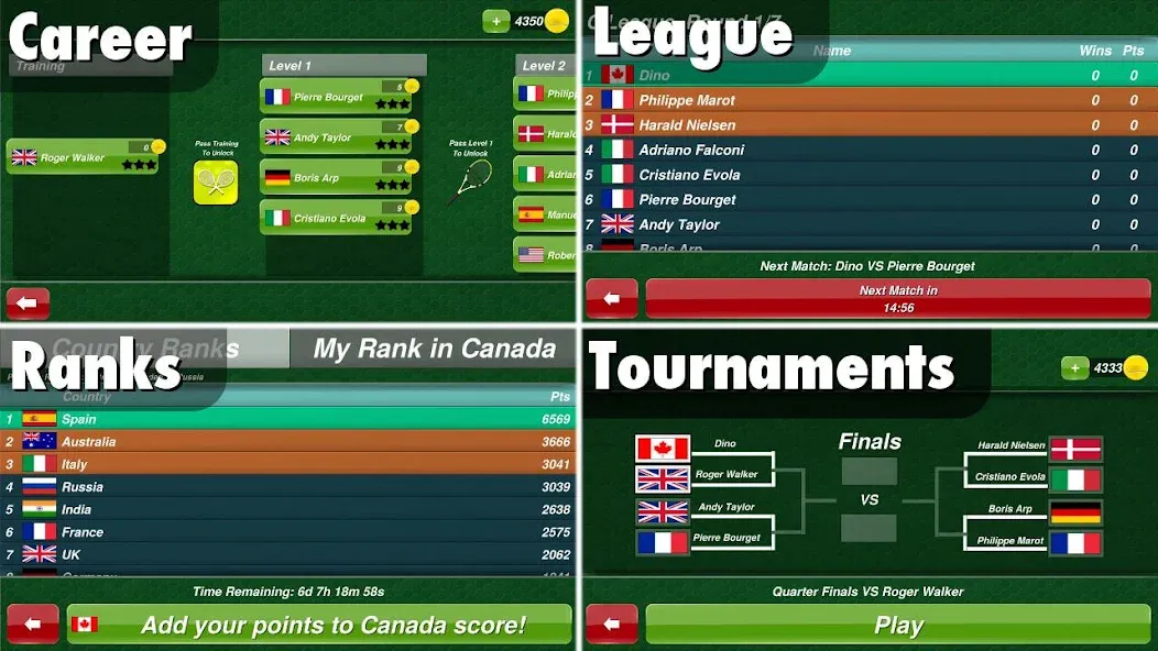 Tennis Champion 3D - Online Sp [МОД: Меню, Бесконечные монеты и Открытые уровни] Screenshot 3
