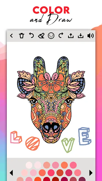 Coloring for adults offline [МОД: Деньги, Монеты и Меню MOD] Screenshot 3