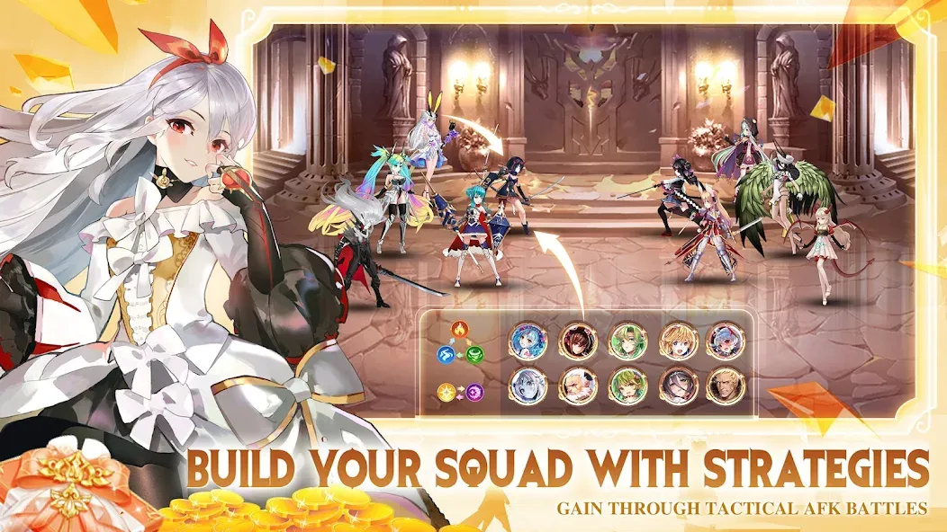 Girls' Connect: Idle RPG [МОД: Все открыто, Дополнительные деньги и Меню MOD] Screenshot 3