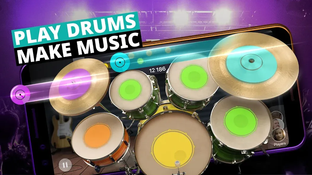 Drum Kit Music Games Simulator [МОД: Бесконечные деньги, Монеты и Мега MOD] Screenshot 1