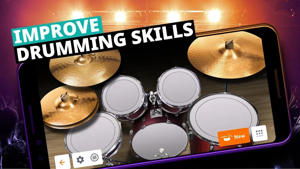 Drum Kit Music Games Simulator [МОД: Бесконечные деньги, Монеты и Мега MOD] Screenshot 3