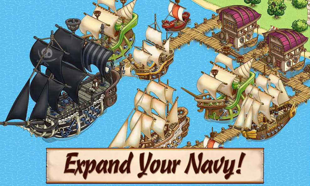 Pirates of Everseas (Пираты Эверсис) [МОД: Меню, Бесконечные монеты и Открытые уровни] Screenshot 1
