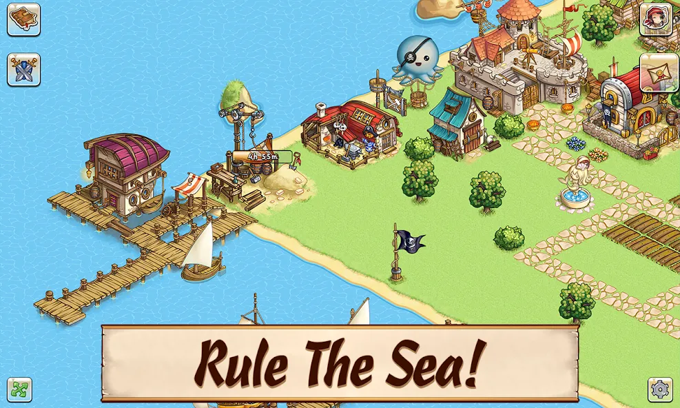 Pirates of Everseas (Пираты Эверсис) [МОД: Меню, Бесконечные монеты и Открытые уровни] Screenshot 4