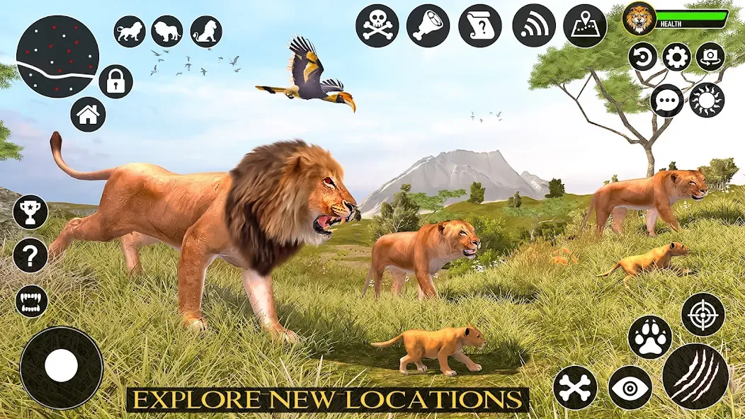 Ultimate Lion Simulator Game (Лайон Симулятор) [МОД: Бесконечные деньги, Монеты и Мега MOD] Screenshot 2