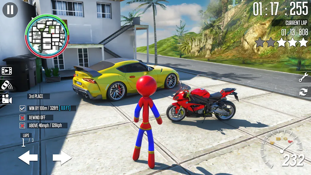 Spider Game-Stickman Rope Hero [МОД: Все открыто, Дополнительные деньги и Меню MOD] Screenshot 1